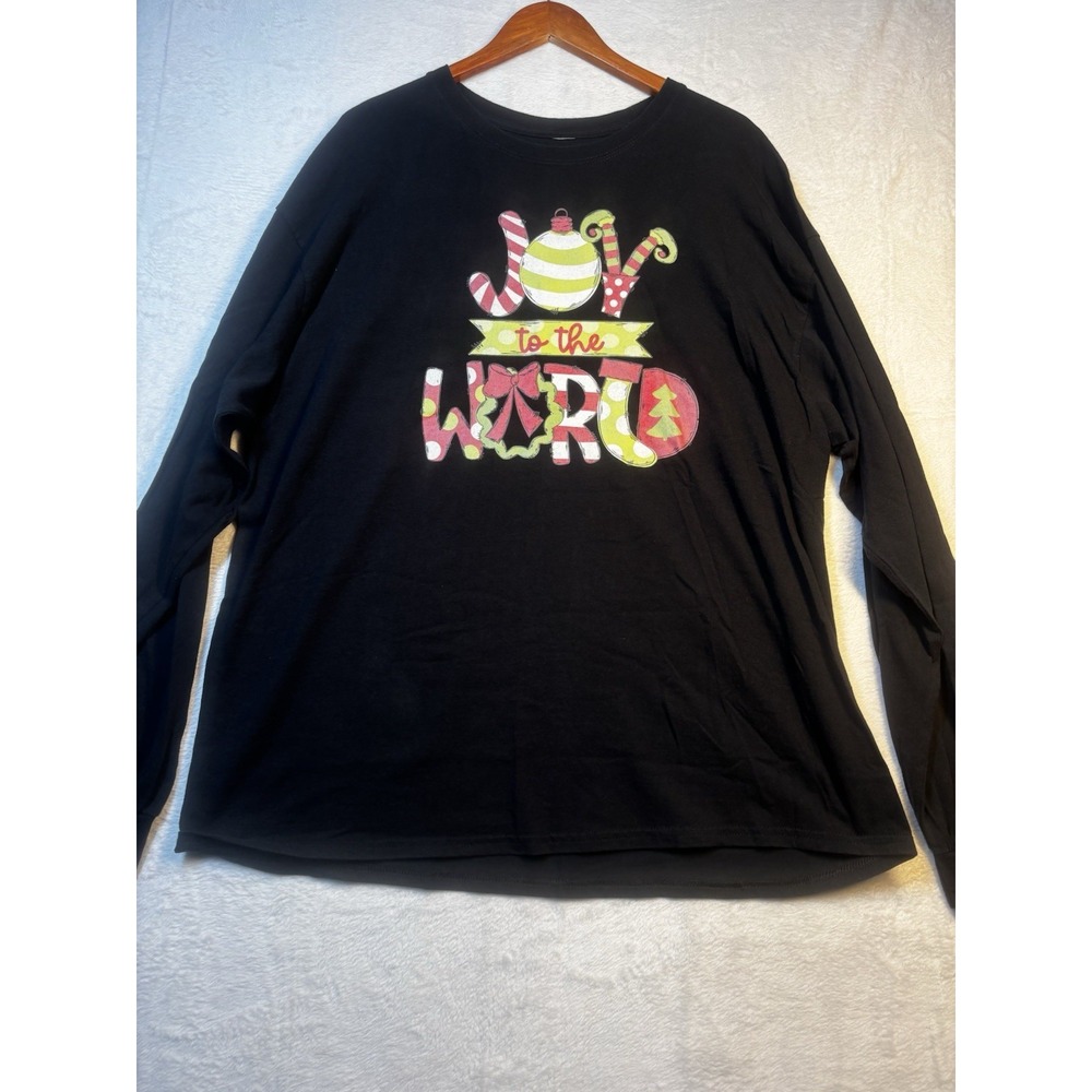 Christmas Joy To The World Long Sleeve Shirt XL